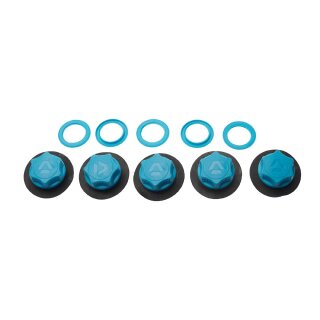 DTK - Air Port Valve II with cap incl. sealing (5pcs) turquoise