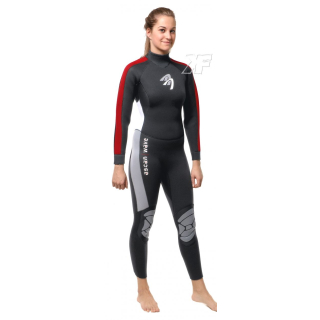 Ascan WAVE OVERALL Neoprenanzug 5/4mm black/red