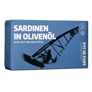FAT is FAST Sardinen in Oliven Öl ohne Haut und ohne Gräten - 125g
