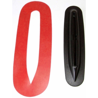 Red Paddle US-Box PVC Patch aufklebbarer Finnenkasten (spitz) schwarz/rot