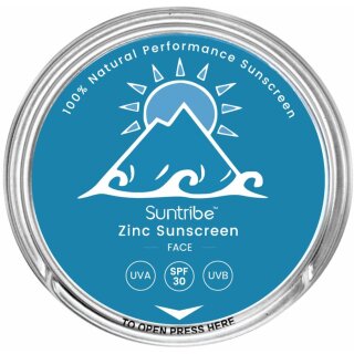 (100ml = 49.97 EUR) Suntribe Face Zinc Sunscreen Sonnencreme SPF 30 / 30ml