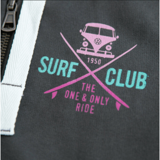 VanOne Classic Cars Surf Club Zip Hoody Women washed black pink